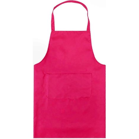 Tablier imperméable sans manches avec poche pour la cuisine et la pâtisserie, protection contre les éclaboussures de graisse et d'huile, rose rouge (1/5)