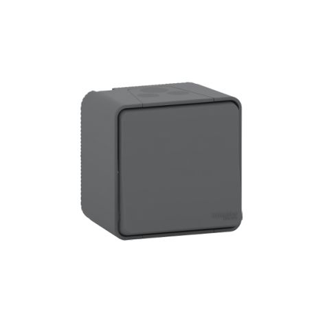 Schneider Electric – Interrupteur va et vient en saillie IP55 – anthracite – installation facile – résistant à l'eau et à la poussière – pour garages et ateliers