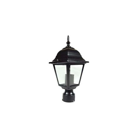LANTERNA PER PALO MM.60 MODELLO NEW YORK  60w IP44 nero mm.150x367h. colore nero    SYNTESY