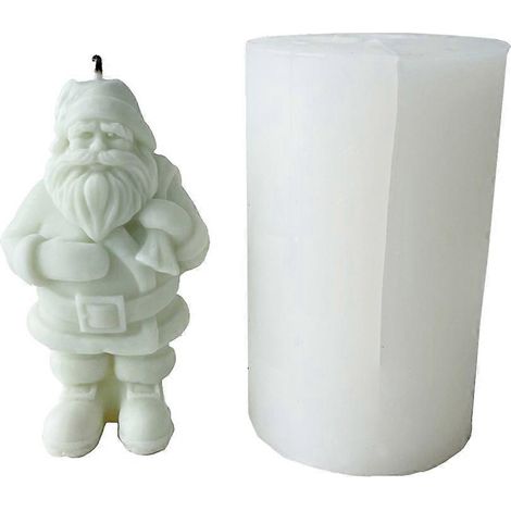 Weihnachtsmann-Silikonform für Kerzen, Wachsschmelzen, Polymerschmelzen, handgefertigte Projekte (1/5)