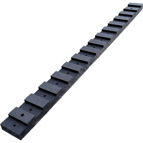 Lot de 10 Crémaillères MDF Hydrofuge Peint Noir, L.60 cm x l.4,3 cm, Ep.19 mm (1/5)