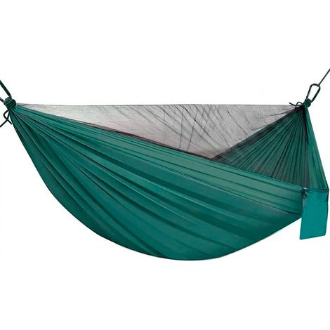 Amaca Da Campeggio Con Zanzariera Integrata In Nylon 210T Portatile Resistente Per Trekking Escursioni Giardino Outdoor Con Cinghie Supporto Fino A 300 Kg 290 x 140 Cm Verde (1/5)