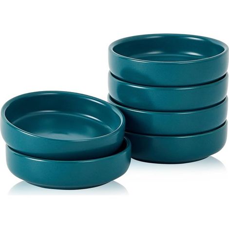 Set mit 6 Keramikschalen (9 cm) für Sojasauce, ideal für Dips, Gewürze und Snacks, perfekt für Sushi und Grillgerichte. (1/5)