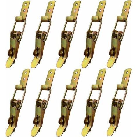 BUNTHAUS PA Hebelverschluss, Anhänger-Steiger, Anhängerverschluss, Knebelverschluss, Hebelverschluss für Schublade, Verriegelungshebel, Werkzeugkasten, Schrank, Kabinett, Kiste 10 Stück (1/4)