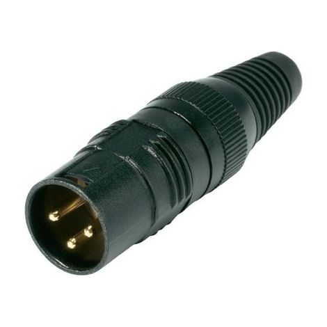 HICON-XLR KABEL-STECKER 3-POL SCHWARZ