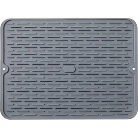 Tapis égouttoir à vaisselle, multifonctionnel, antidérapant, écologique, protège-plan de travail et évier.