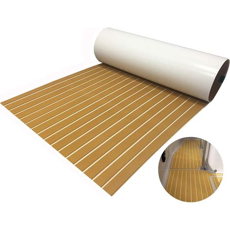 90 × 240cm Tapis Pont Bateau Synthétique de Decking Mousse EVA Autocollant Antidérapant pour Bateau Gonflable Convient pour VR, escaliers de Jardin, Entretien et décoration de terrasse (1/5)