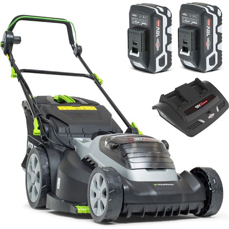 Murray Rasaerba IQ18WM44 a 2x Batteria 18V (36V) agli Ioni di Litio, Larghezza Taglio 44cm, Powered by Briggs & Stratton, fino a 640 m2, Incluso 2 Batteria da 5Ah e Doppio Caricabatteria, Garanzia 5 A (1/5)