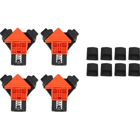 Lot de 4 pinces d'angle à 90° pour menuiserie, accessoire de fixation à une main, outil à main de serrage (1/5)
