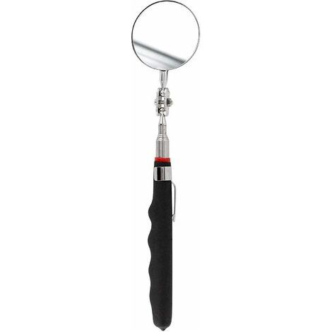 BUNTHAUS Miroir télescopique ultra plat - Extensible jusqu'à 70 cm - Double articulation à rotule - Poignée antidérapante (1/3)