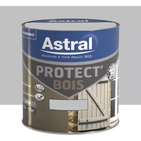 Peinture Bois ASTRAL Protect'Bois Gris Clair 0,5 L (1/4)