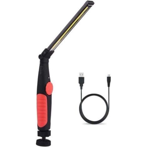 Rechargeable LED Work Light with Magnet and USB Foldable 360 Degree Rotation, Rechargeable LED Inspection Lamp, Inspection Lamp for Household Workshop Outdoor Camping Hiking ( (1/4)