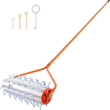 Mophorn Teichrechen 3,66 m, Walze zur Entfernung von Unkraut, Wurzeln und Schlammablagerungen in Seen und Teichen, mit 9 vormontierten, verzinkten Eisenklingen und 3 Aluminiumgriffen (1/5)