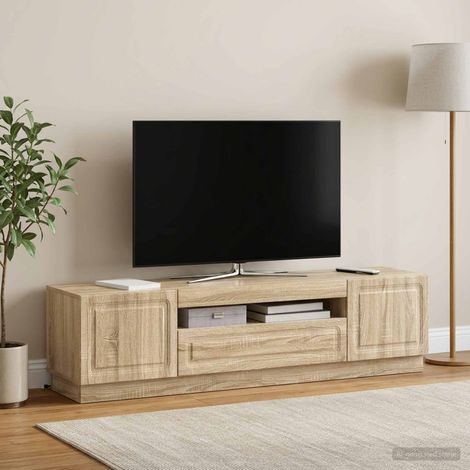 Irovami LED TV Stand Oak Engineered Wood (1/5)