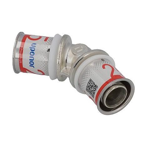 coude à sertir - 45 degrés - s-press plus - 25 mm vers 25 mm - uponor 1070545 (1/3)