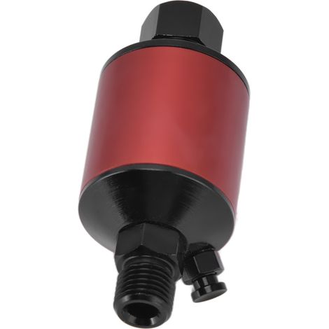 Séparateur d'eau et d'huile 1/4 pouce pour compresseur d'air, filtre et régulateur d'air comprimé NPT 1/4 pouce, rouge (1/5)
