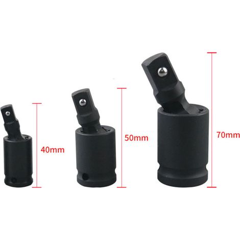 Adaptateur douille oscillante 360° pour clé à chocs – Compatible 1/2" 3/8" 1/4", réparation auto/moto (1/3)