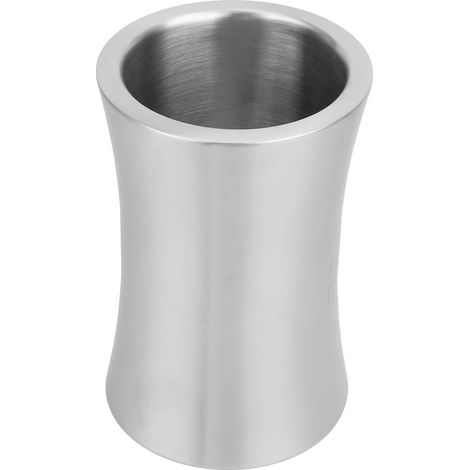 Secchiello per il ghiaccio da bar, contenitore a doppia parete in acciaio inox isolato per vino rosso e champagne.