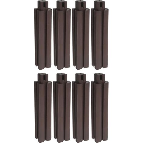 8 teiliges Set Verbindungspfosten für Hochbeete Kunststoff