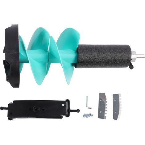 [JAMAIS UTILISÉ]Tarière électrique pour la pêche sur glace, structure en nylon, lames incisives, mèche de forage avec positionneur pour les zones de glace mince, diamètre 50 cm (8 po) (1/5)