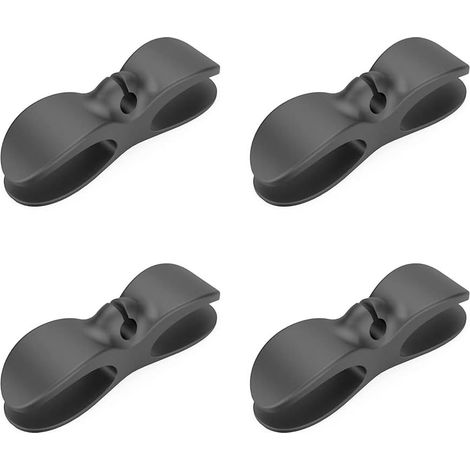 Lot de 4 attaches câbles adhésives auto-agrippantes, organiseur pour fils d’appareils électroménagers et de cuisine (1/5)
