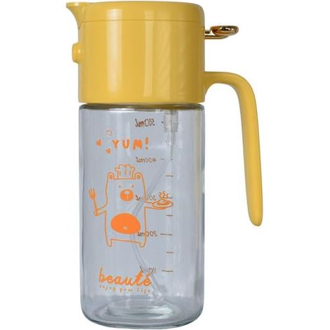 Spray Huile Cuisine 2 en 1, Pulvérisateur & Verseur 500 ml en Verre, Bouteille Huile Rechargeable Sans BPA,Spray Huile Cuisine pour