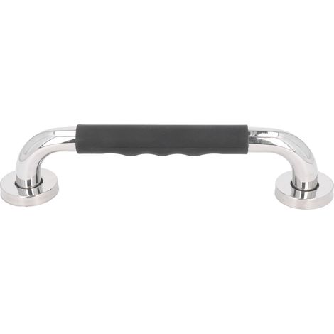 Barre d'appui de 30 cm pour salle de bain, en acier inoxydable avec revêtement en silicone, idéale pour les personnes âgées et les femmes enceintes. Longueur : 30 cm. (1/5)