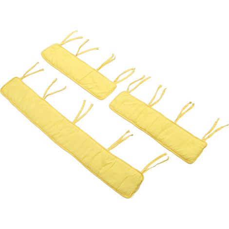 Protection de barrière de lit bébé unie avec sangles réglables, type 1. (1/5)