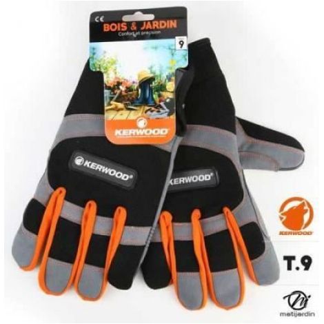 Gants de protection - - Kerwood - Cuir gris - Taille 9 - Norme EN 388 (1/4)