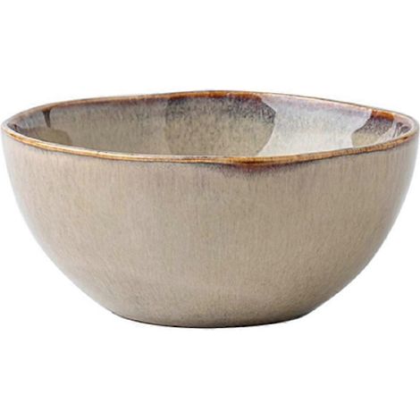 Bol à salade vintage en céramique de 500 ml, résistant à la chaleur, idéal pour le riz et la soupe, bords irréguliers, compatible micro-ondes, 14 cm (5,5 pouces). (1/5)