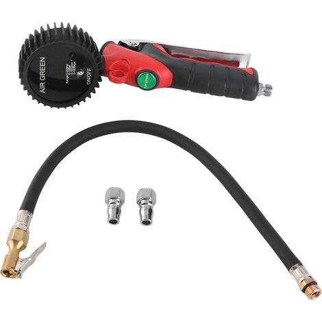 Manomètre de gonflage pneu haute précision écran LED rétroéclairé affichage numérique pistolet gonfleur pneu inflateur avec jauge de pression LED limite 180 bar (1/5)