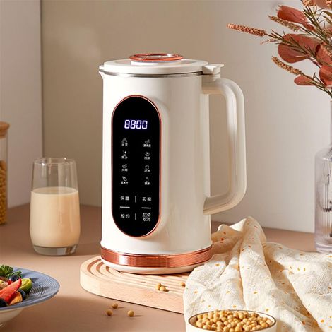 Machine À Lait De Soja Mélangeur Électrique Presse-Agrumes Mini Fabricant De Lait De Soja Machine À Casser Les Murs Lame À 10 Feuilles Appareils De Cuisine 220V (Size-1500ml) (1/5)