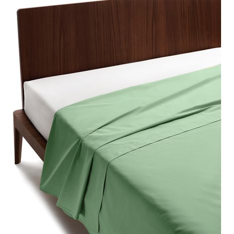 Drap Plat 1 Personne 160x280 en 100% Coton Percalle Certifié OekoTex Frais et Respirant, Draps Housses Dessus de Lits pour Linge de Lit et Literie, Drap Housse Douce et Durable (1/5)