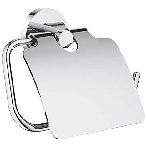 Porte-papier toilette enroulable avec fixation murale pour couvercle de salle de bain, acier inoxydable (1/5)