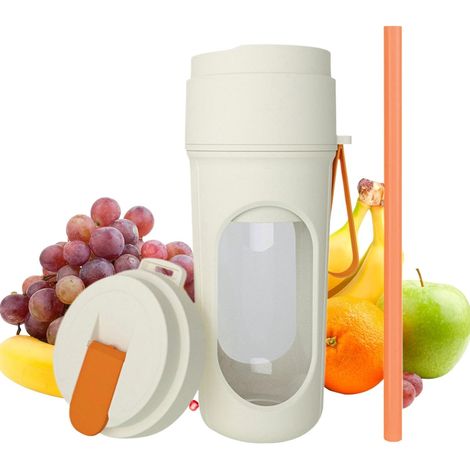 Mixeur portable 450 ml, presse-agrumes électrique, mixeur rechargeable, mixeur facile à utiliser, mixeur portable pour shakes et smoothies. (1/5)