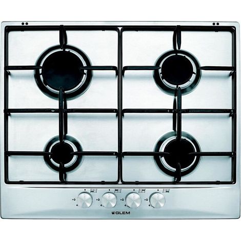 Glem Gas GT64IX plaque Acier inoxydable Intégré 60 cm Gaz 4 zone(s)