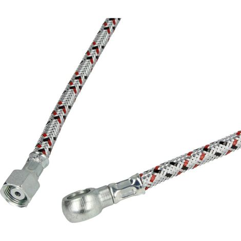 Flexible fioul bague 1/4'' x écrou à chapeau 3/8'' 1200 mm