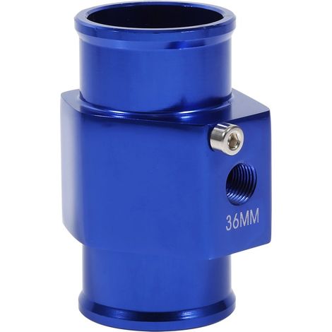 Adaptateur de capteur de température de l'eau 36mm Acier inoxydable Joint de température de l'eau Tuyau Capteur de température Jauge Adaptateur de tuyau de radiateur (Bleu) (1/5)
