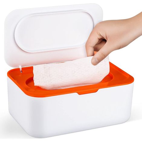 Halter für Feuchttücher – Feuchttücherbox – Halter für feuchtes Toilettenpapier – PP – orange (1/5)
