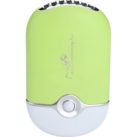 BEBUSINGOTO Sèche-cheveux portable - Vert, batterie Li-ion Mini ventilateur intégré de bureau Ventilateur de climatiseur rechargeable USB (1/3)