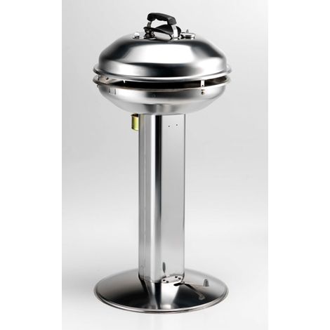 Barbecue piastra di cottura in acciaio inox D 47 cm con coperchio per uso forno a pellet, Made in Italy (1/5)