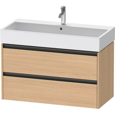 Duravit Ketho.2 bâti-support de lavabo suspendu, 2 tiroirs,