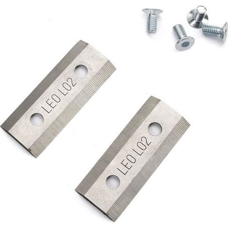 Outils Wolf – Lames pour broyeur de végétaux – Longueur 64 mm – Largeur 25.5 mm – Entraxe 36 mm – Pour bois dur et teck