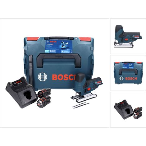 Bosch GST 12V-70 Professional Akku Stichsäge 12 V + 2x Akku 3,0 Ah + Ladegerät + L-Boxx