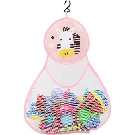 Sac de rangement pour jouets de salle de bain pour enfants pour le stockage de jouets de bain dessin animé sac suspendu de grande capacité(zèbre) (1/4)