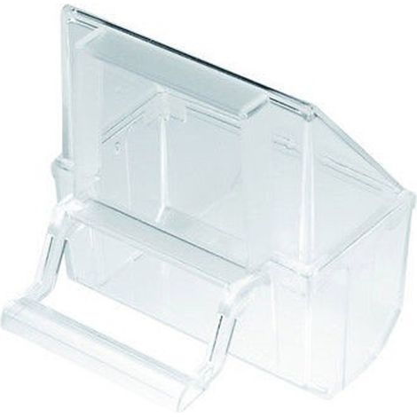 Trade Shop - Set 2 Piezas. Comedero Jaula De Plástico Para Pájaros Canarios -