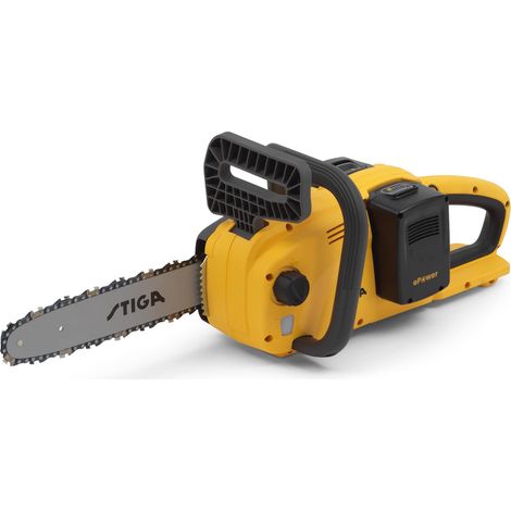 Tronçonneuse sans fil 12" (outil seul) – Alimentation par 2 batteries 20 V, coupe max. 265 mm, chargement intégré, rangement mural, tension rapide de la chaîne (1/5)