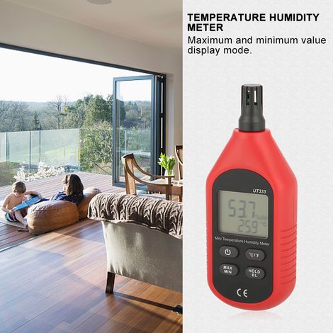 Uni T UT333 Mini-LCD-Digitalthermometer mit Lufttemperatur- und Feuchtigkeitsmesser (1/5)