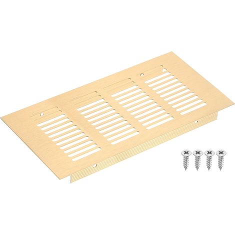 200 X 100mm Grille de Retour D'Air en D'Alliage D'Aluminium Or  1Pc, Grille de Ventilation à Lames Rectangulaire, Grille de Ventilation (1/5)