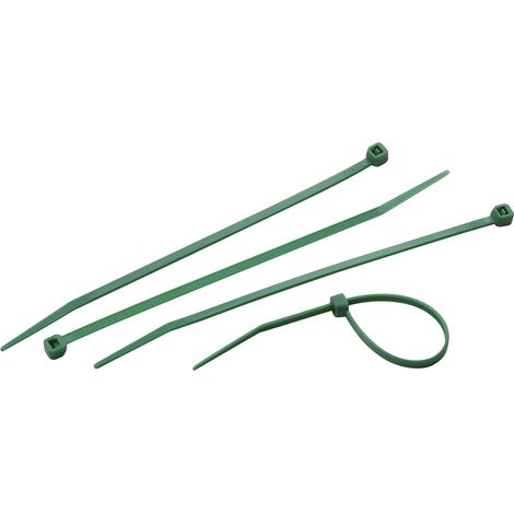 Lot de 25 Serre-câbles - Vert - 300 x 4,8 mm - en Nylon Solide - Résistant aux UV - Durable et Robuste - Kit de Serre-câbles pour pièces en Groupe, connecteurs de câble, 7452310 (1/3)